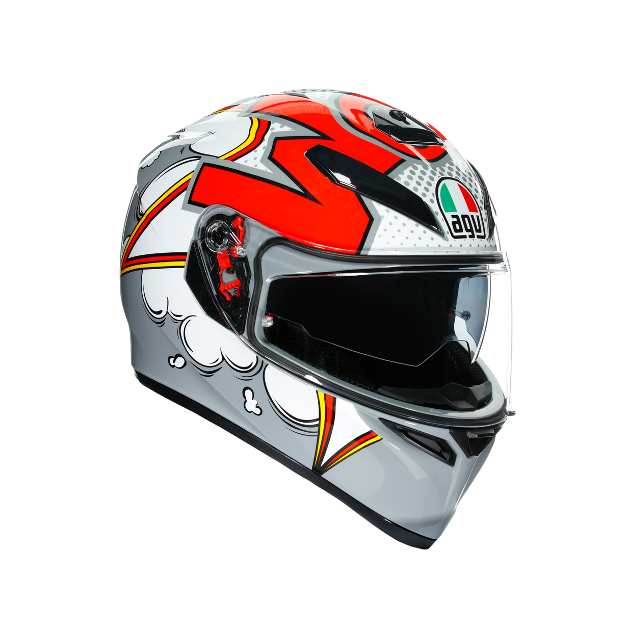 K3 SV ASIA FIT - BUBBLE GREY/WHITE/RED