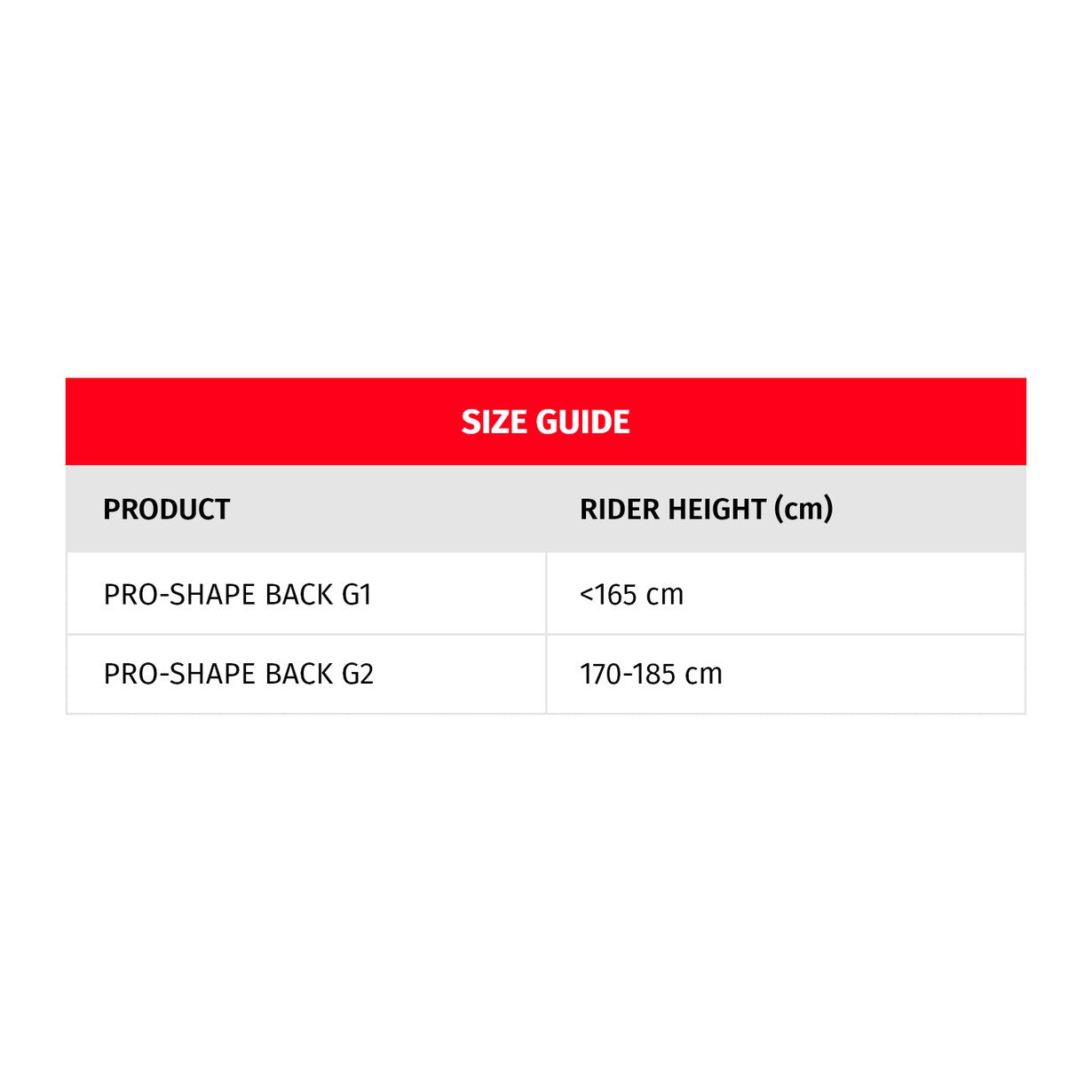 PRO-SHAPE BACK G2